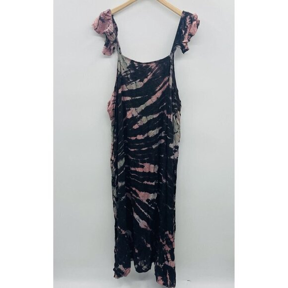 Raviya Womens Plus Size 2X Tie-Dye Off-The-Shoulder Maxi Dress Swim Cover-Up $58 - Picture 4 of 10